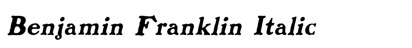 Benjamin Franklin Italic